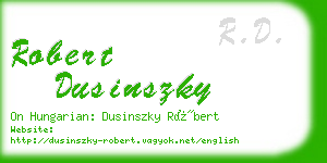 robert dusinszky business card